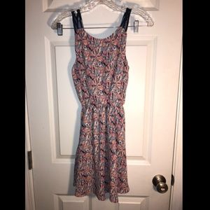 NWT Lush Multicolor Dress with Open Back Detail